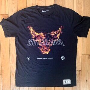 Project Rock Shirt Men’s XL Iron Paradise The Rock Under Armour Black Training
